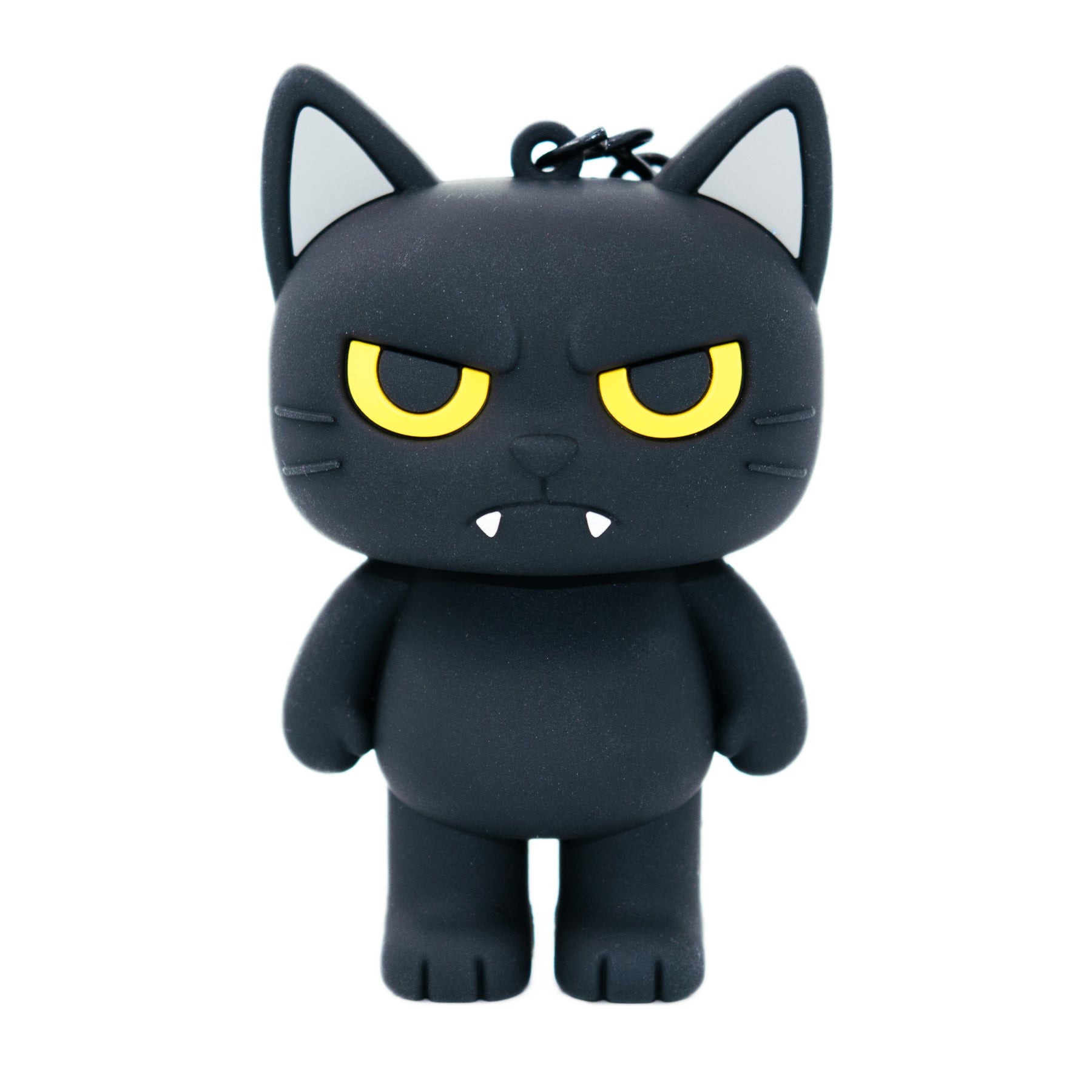 Cat charm bag charm featuring Evil Larry from TUFCAT Pocket Paws