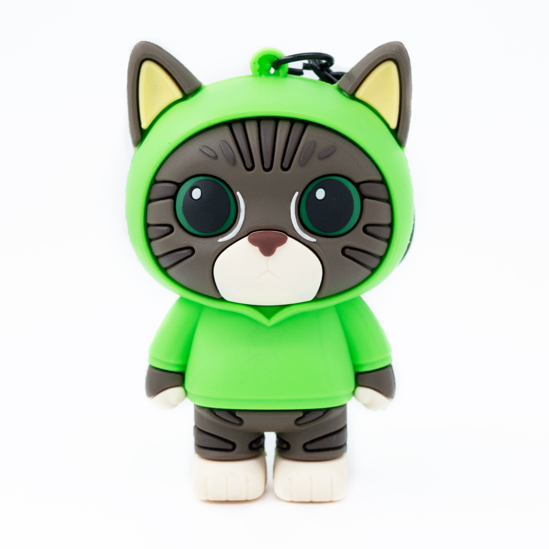 Cat charm bag charm featuring OIIA spinning cat meme from TUFCAT Pocket Paws

