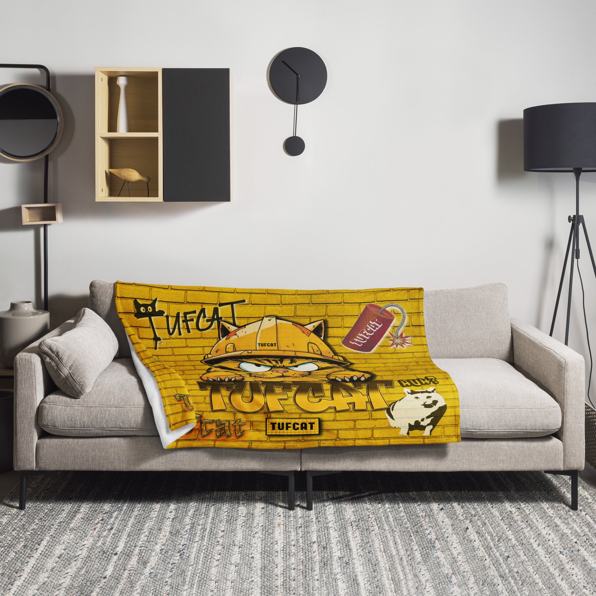 Graffiti Wall Throw Blanket