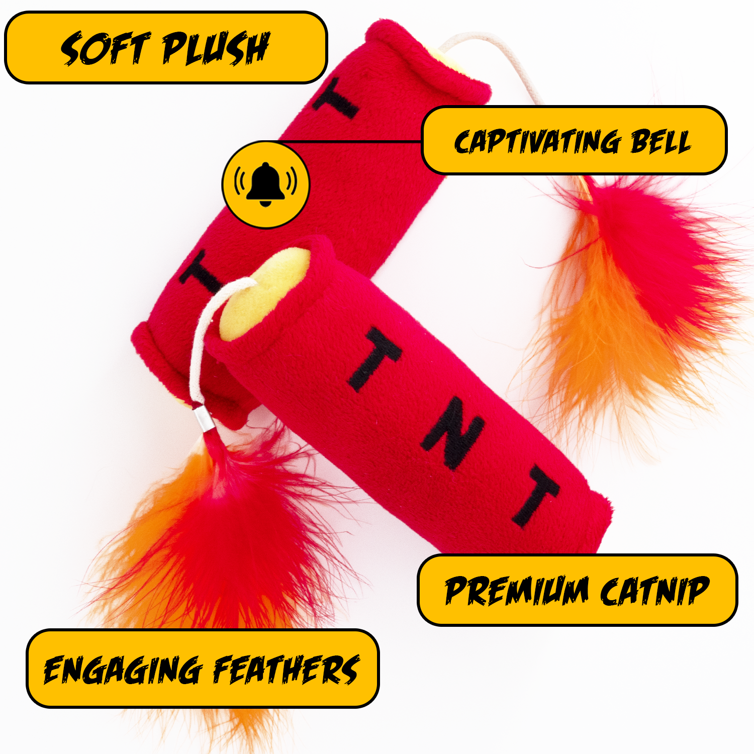 Catnip TNT + Grenade + Cigar Toy Value 3-Pack